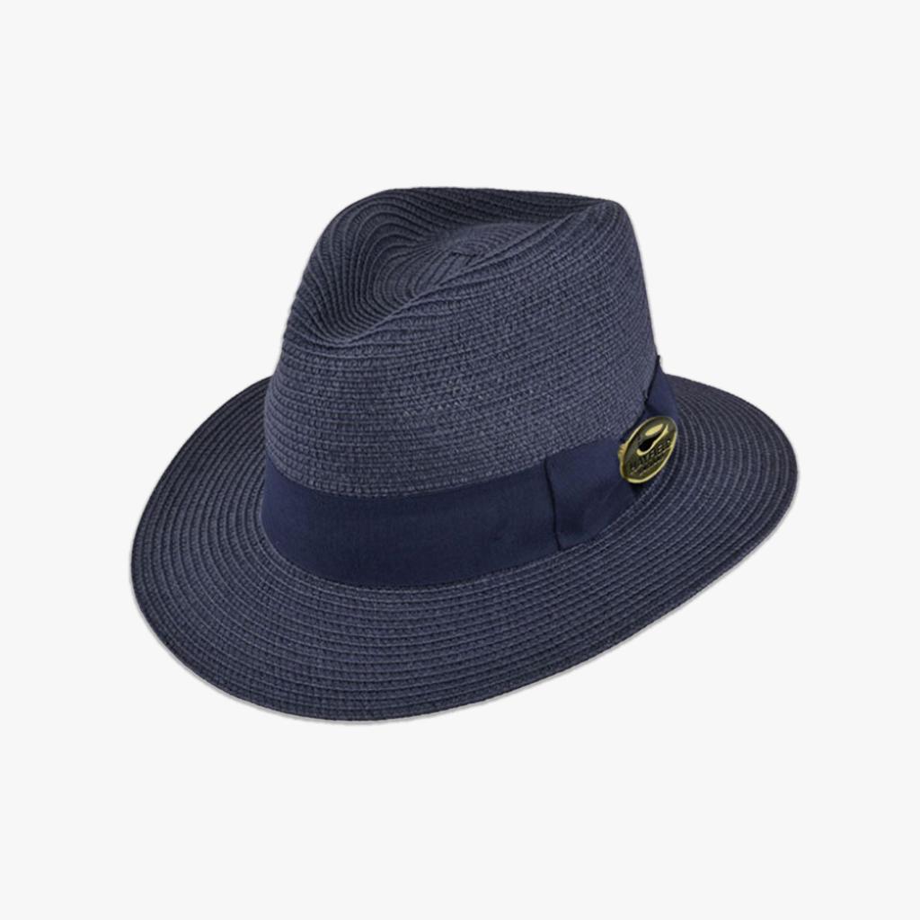 navy blue  lightweight summer fedora hat paper hat panama/straw hat