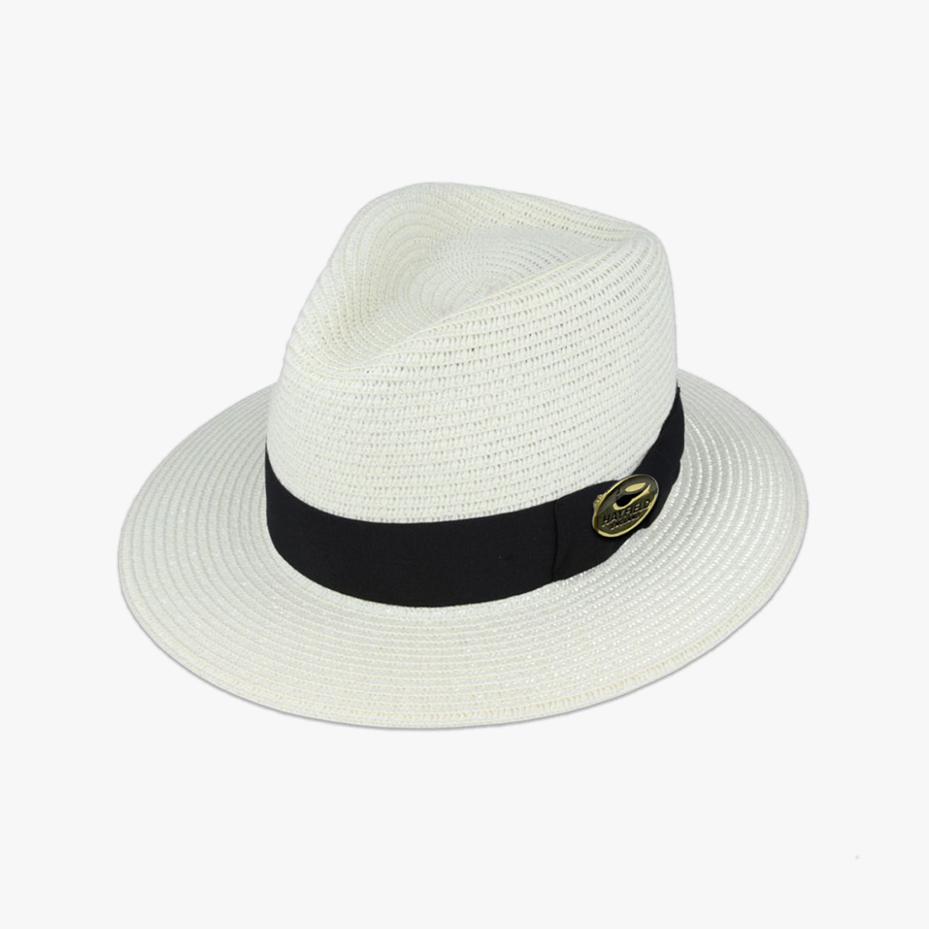 cream lightweight summer fedora hat paper hat panama/straw
