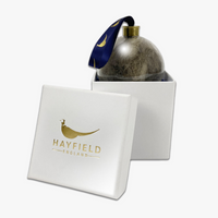 fur glass christmas baubles