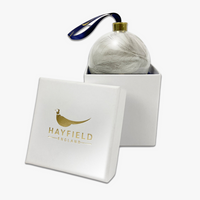 white fur glass christmas baubles