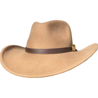 Crushable handmade cowboy hat in camel handmade camel cowboy hat, western hat crushable, country hat, 100%wool