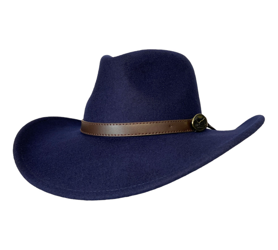 Cowboy Hat in Navy Blue – Hayfield England