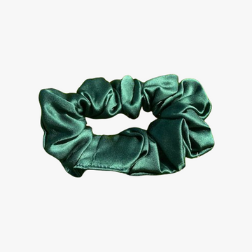 Luxury Green Silk Hair Scrunchie