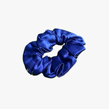 Luxury Navy Silk Hair Scrunchie