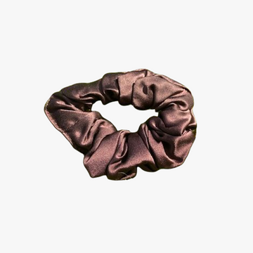 Luxury Deep Coffee Silk Hair Scrunchie