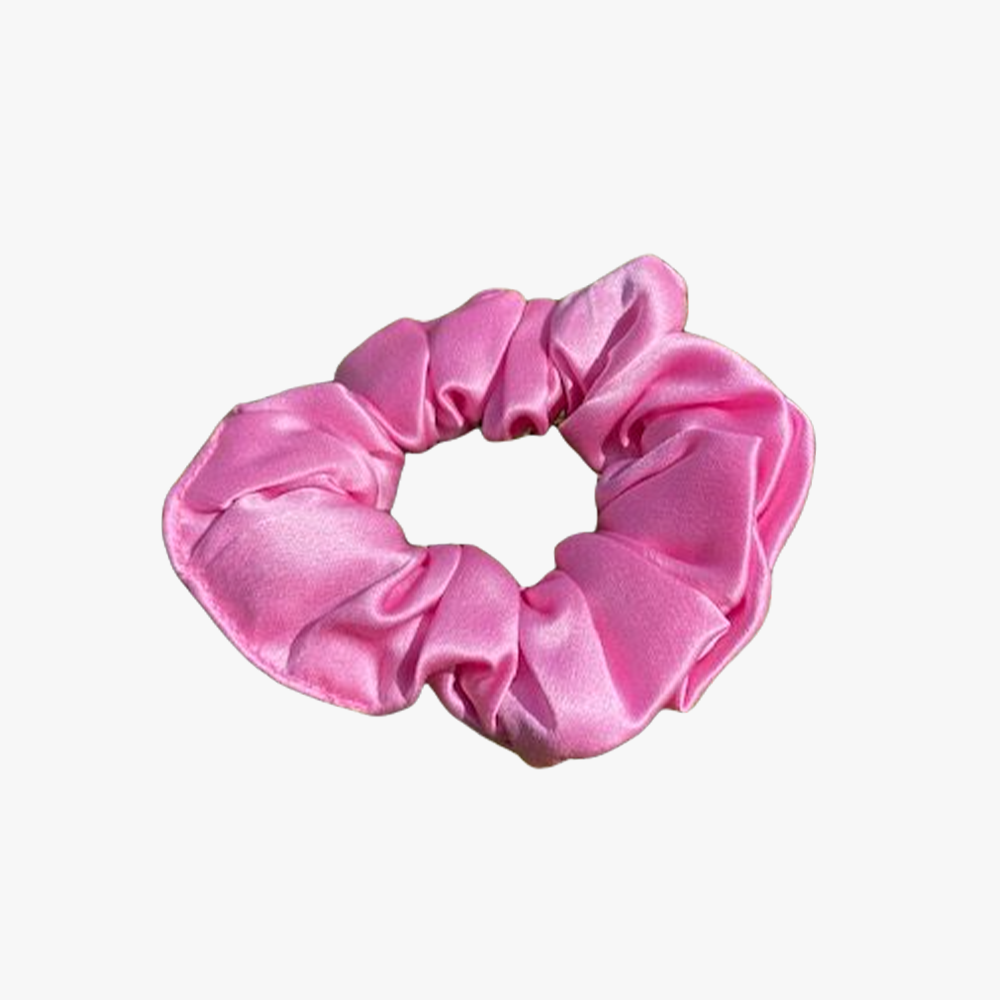 Luxury Bubblegum Pink Silk Hair Scrunchie