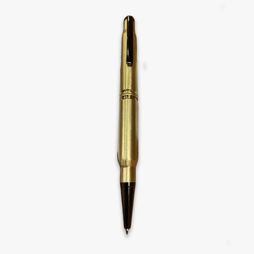 Polished Brass Hand Made Gun Cartridge Pen in Black
