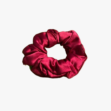 Luxury Maroon Silk Hair Scrunchie