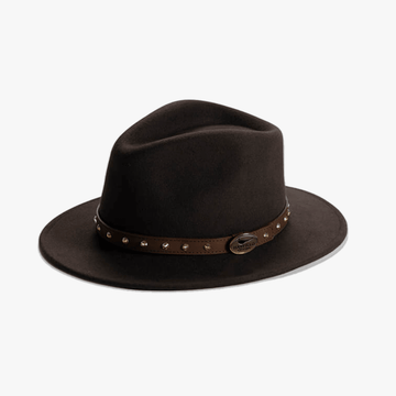 Brown Fedora with Swarovski Crystals - Hayfield England New