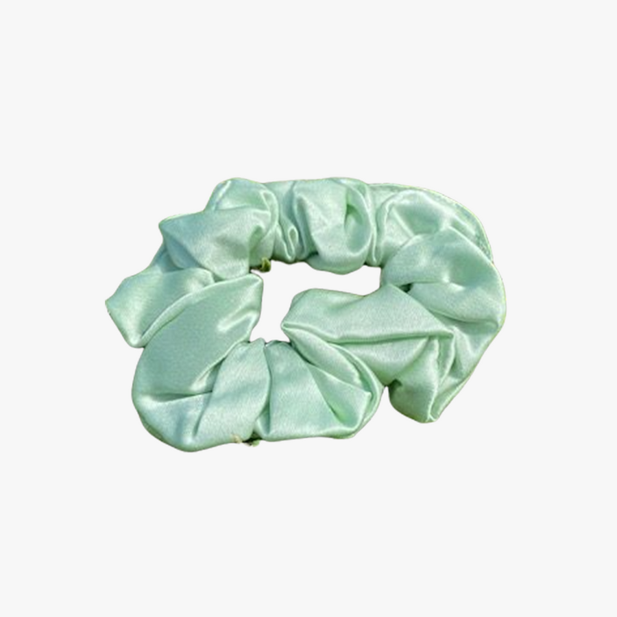 Luxury Lime Silk Hair Scrunchie