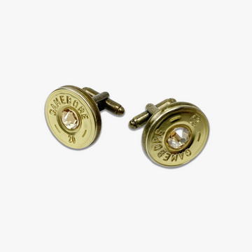 Hayfield England 20 Bore Antique Bronze Coloured Cufflinks with Swarovski Crystal