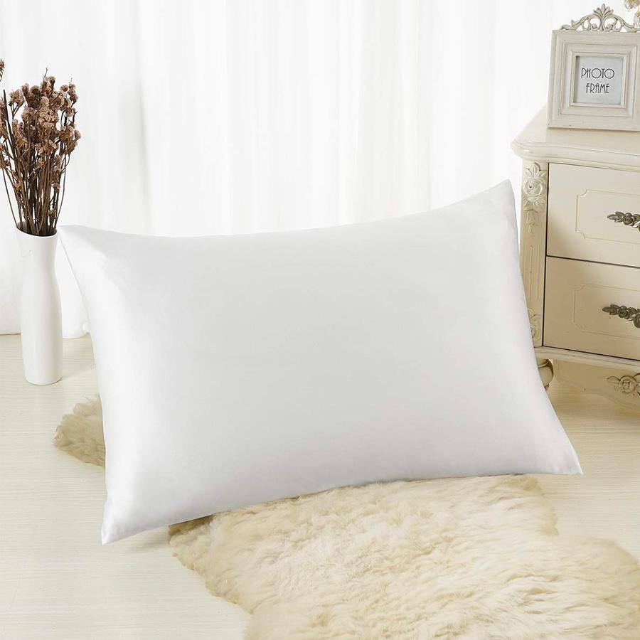 Luxury White Silk Pillowcase