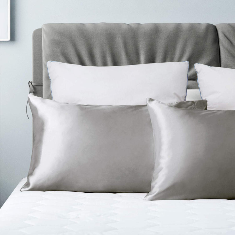 End Of Line Luxury Silver Mulberry Silk Pillowcase