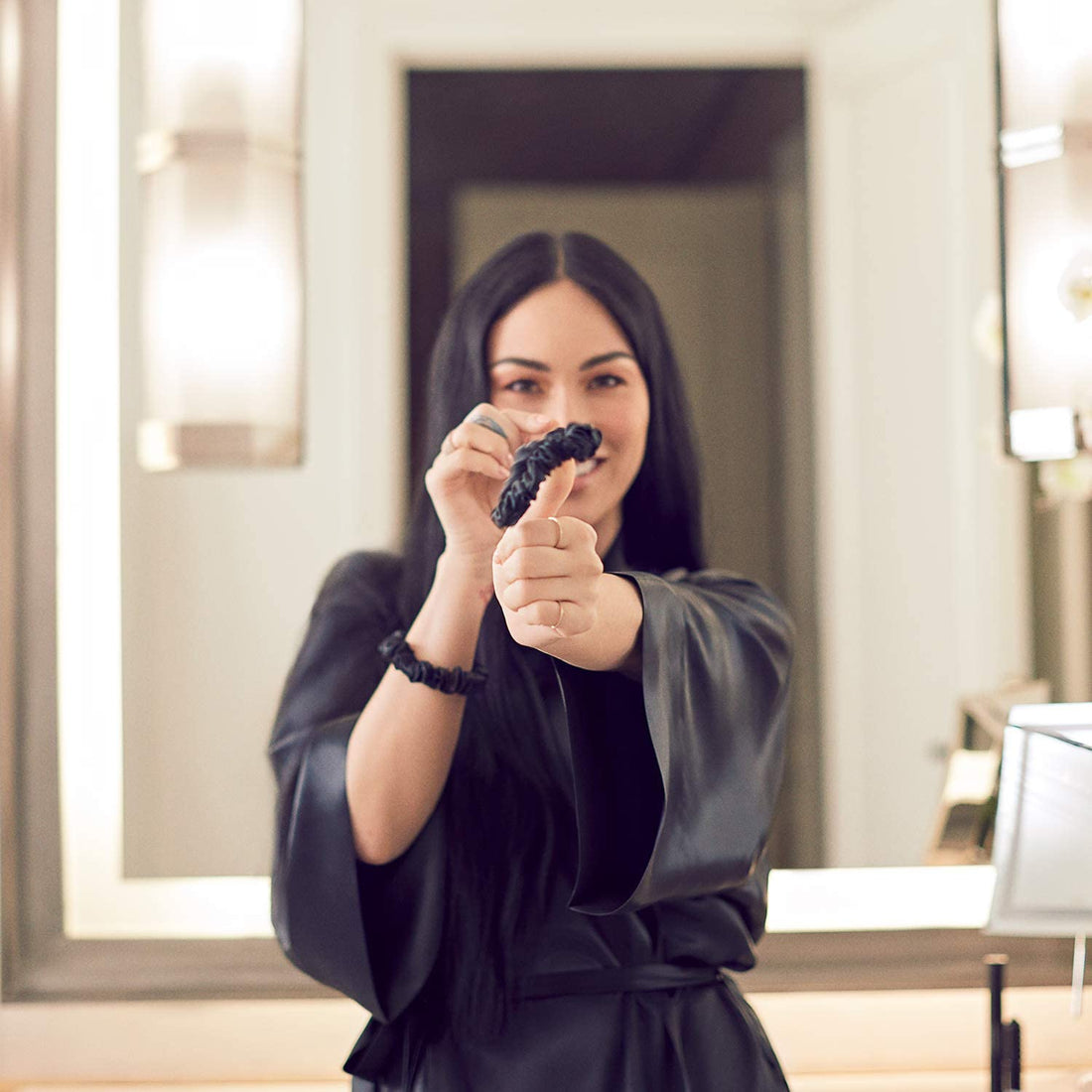 Luxury Violet Silk Hair Scrunchie