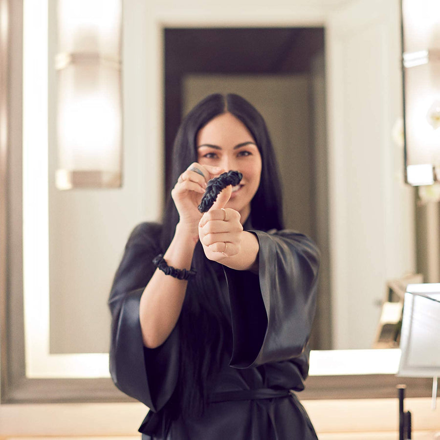 Luxury Violet Silk Hair Scrunchie